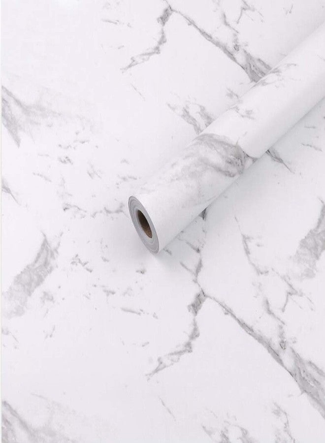 Yifasy White Marble Pattern Shelf and Drawer Liner Peel-Stick Kitchen Storage Sideboard Lining Paper 17.7x118 Inch Renew Buffet Table - Image 5